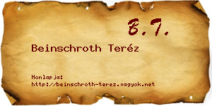 Beinschroth Teréz névjegykártya